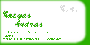 matyas andras business card
