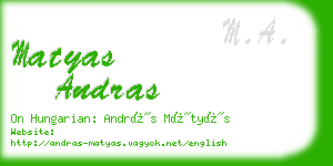 matyas andras business card